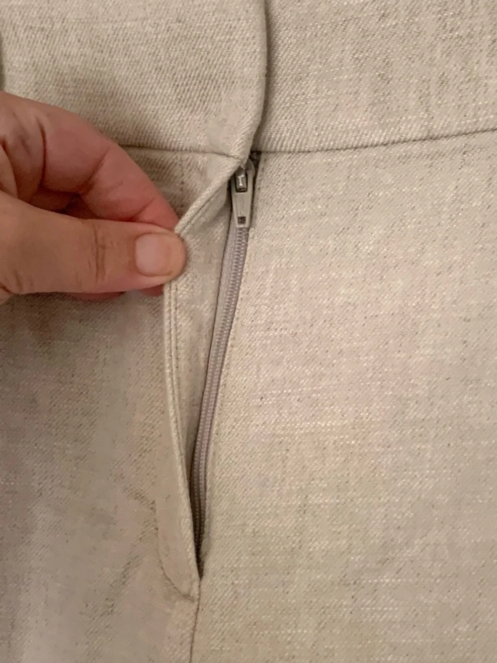J Crew Womens 6 Beige Cropped Wide Leg Linen Blend Lined Sydney Pants Spring ‘24